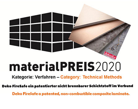 2020 raumPROBE material award in the PROCESS category